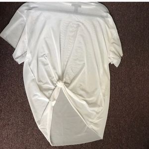 White mesh see through shirt